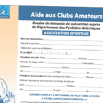 Aide aux “clubs amateurs” 2019