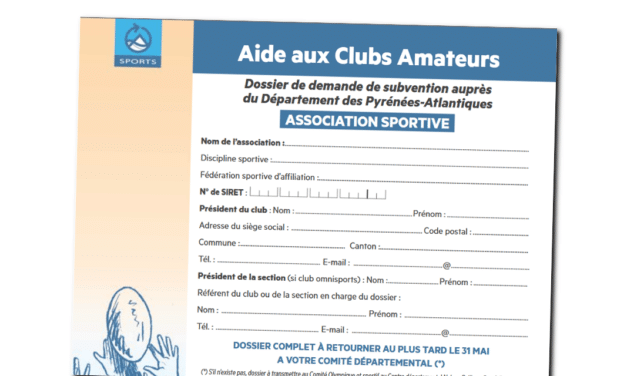 Aide aux “clubs amateurs” 2019
